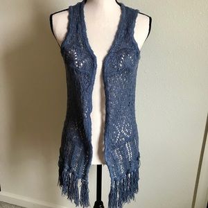 Crochet Knit pattern with Tassels Vest